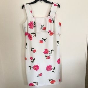 Nine West pink floral spring Shift dress size 12